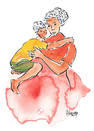 Hans Vergara-Femme et enfant