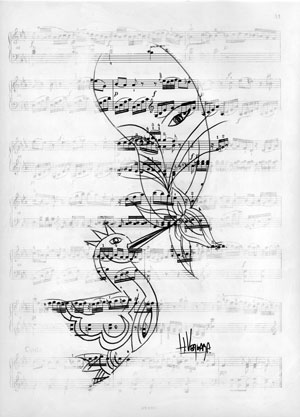 Hans Vergara - Masque et oiseau